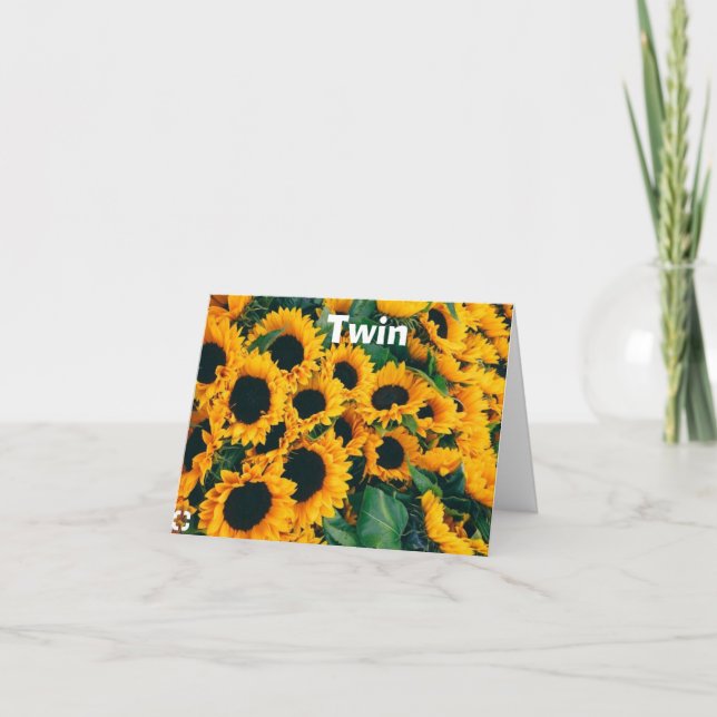 CARTE **TWIN** VOUS APPORTEZ DU SOLEIL À MA VIE TOUS LES (Devant)