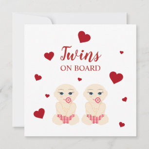 Carte Twins Illustration in Réseau Design
