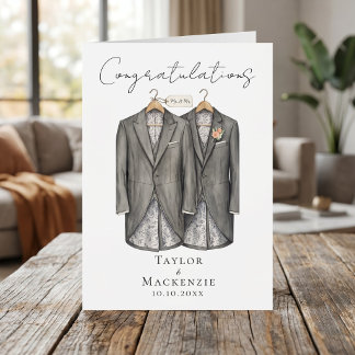 Carte Two Grooms Congratulations on Your Wedding Day