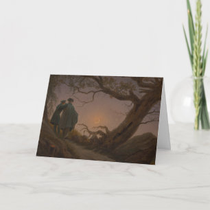 Carte Two Men Contemplating the Moon, par Friedrich :