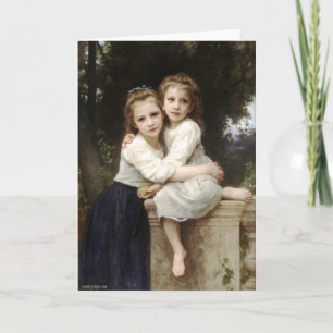 Carte Two Sisters Vintage Fine Art by Bouguereau Card