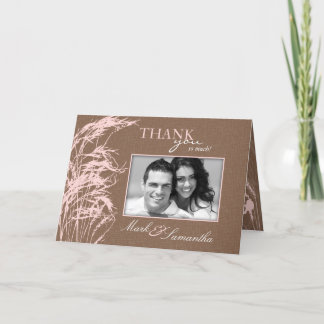 Carte TY de la mariée douce automne