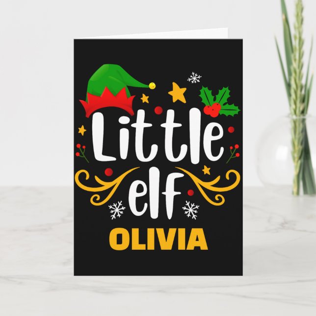 Carte Tygraphy Little Elf Fun Family Matching  (Devant)