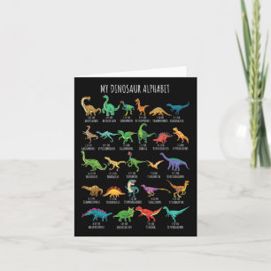 Carte Types De Dinosaures Alphabet A-z Abc Dino Identiqu