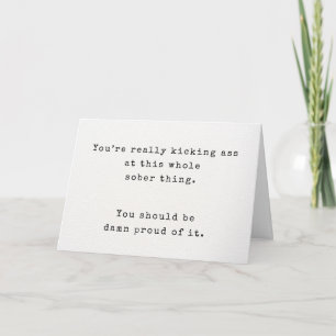 Carte Typewriter Simple Celebrer Sober Milestone