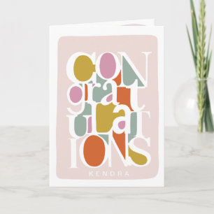 Carte Typographie amusante conception personnalisée Féli
