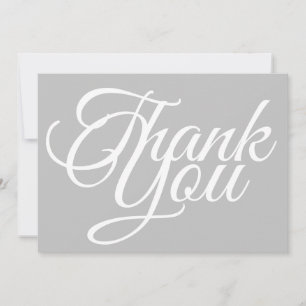 Carte Typographie Blanche Minimaliste Photo Gris Clair M