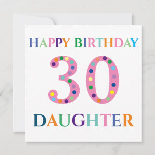 Carte Typographie colorée Bonne fille d'anniversaire