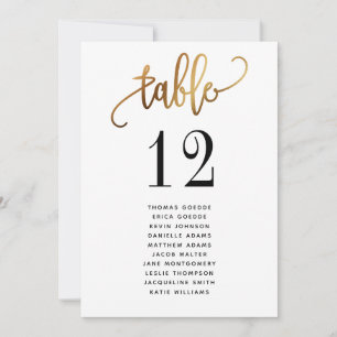 Carte Typographie de script Gold Black Lovely