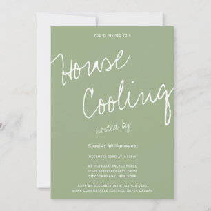 Carte Typographie décontractée Maison Cooling Party Invi