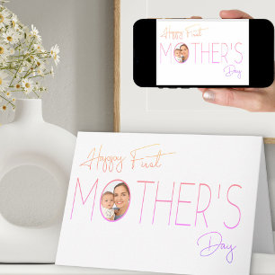 Carte Typographie d'Ombre de Photo Insérée Premier Jour 