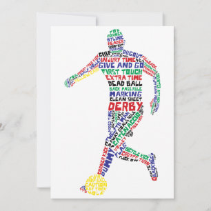 Carte Typographie du joueur de football