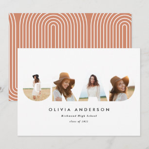 Carte Typographie géométrique moderne graduation multiph