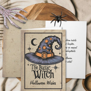 Carte Typographie gothique Vintage personnalisée Hallowe
