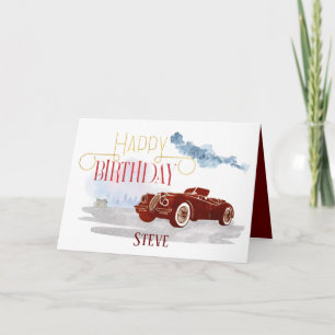 Carte Typographie vintage de joyeux anniversaire de