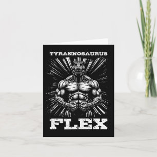 Carte Tyrannosaurus Flex Force Gym Funny Bodybuilding