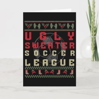 Carte Ugly Christmas Soccer – Funny Ugly Sweater Shirt