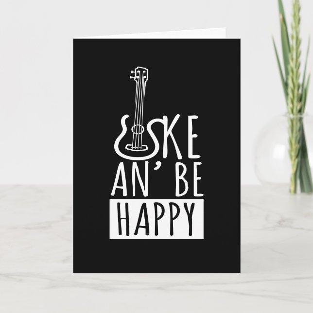 Carte Uke An Be Happy Ukulele Guitar Music (Devant)