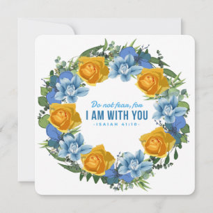 Carte Ukraine Ukrainienne Fleurs de couronne Foi Espoir