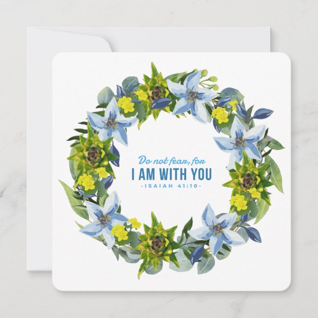 Carte Ukraine Ukrainienne Fleurs de couronne Foi Espoir (Devant)