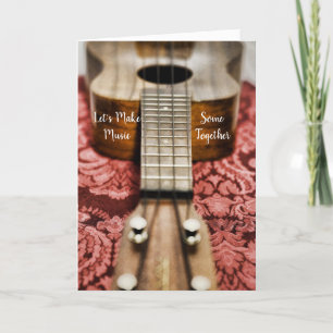 Carte Ukulélé faisant la musique ensemble
