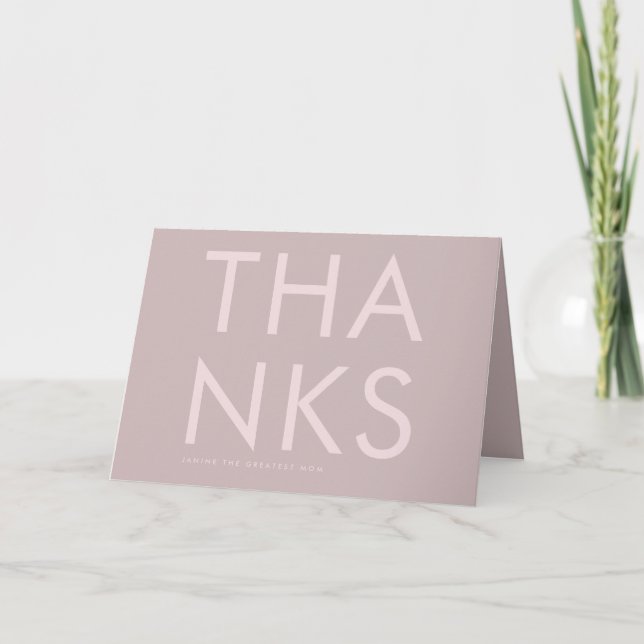 Carte Ultra Moderne Gras Blush Rose Simple Mothers Day (Devant)