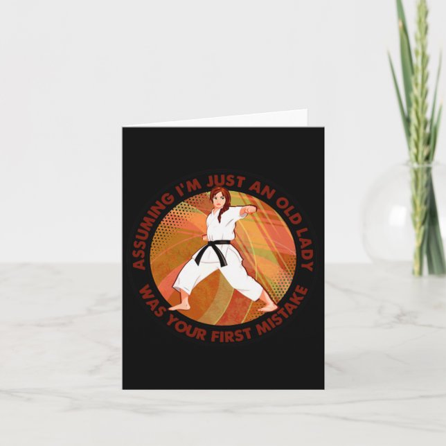 Carte Uming Je ne suis qu'une vieille dame Karate a été  (Devant)