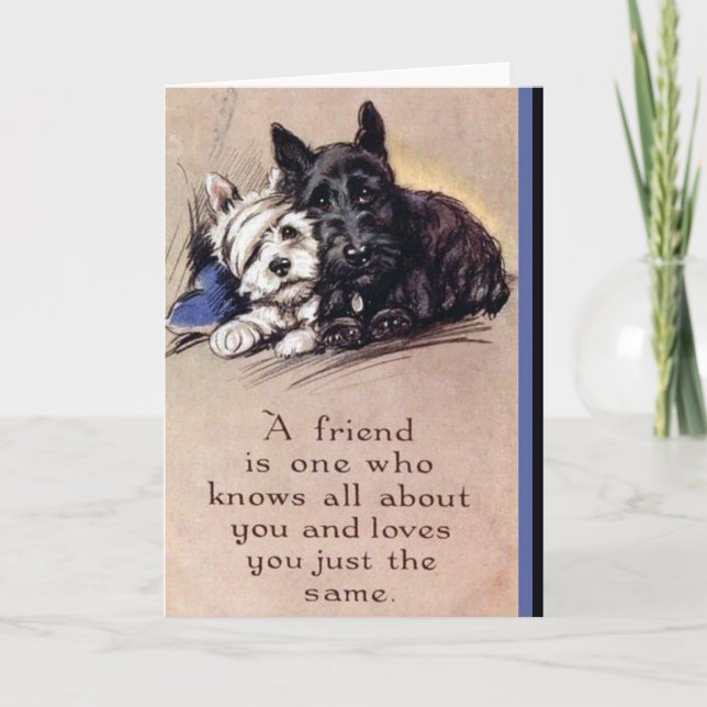 Carte Un ami est....Carte de voeux (Devant)