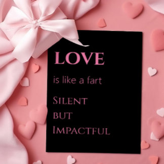 Carte Un amour impactable Humoristique Saint Valentin