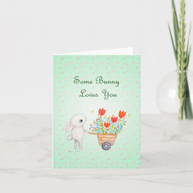 Carte Un Amoureux De Lapin Vous Mignonne Lapin Rabbit Vo (Devant)
