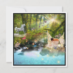 Carte Un ange déchiré en Pleure triste dans le jardin d'