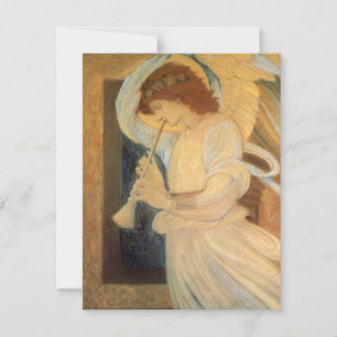Carte Un ange joue à Flageolet par Burne Jones