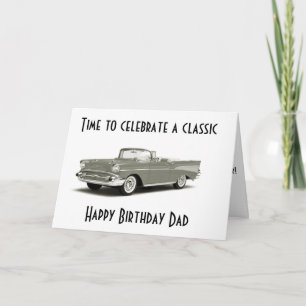 CARTE UN ANNIVERSAIRE CLASSIQUE À UN "DAD CLASSIQUE***