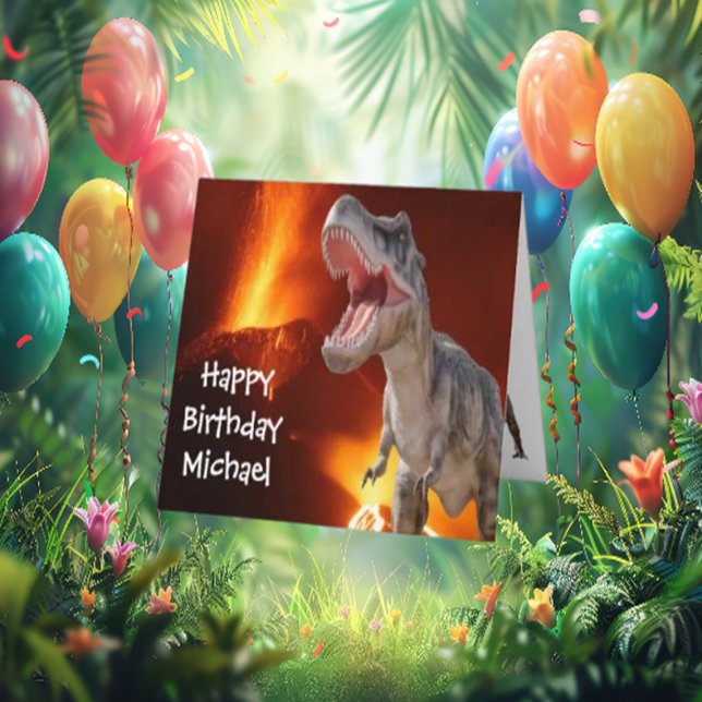 Carte Un anniversaire Dino-Mite (celebrate a birthday with such an incredible theme—DINOSAURS!)