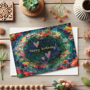 Carte Un Anniversaire Simple Et Joyeux, Plutôt Floral Et