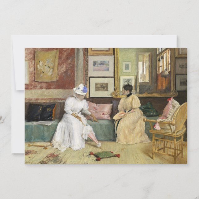 Carte Un appel convivial | William Merritt Chase (Devant)