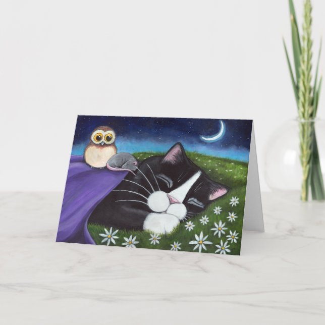 Carte Un art attentif de chat d'imaginaire de l'oeil | (Devant)