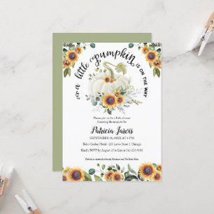Carte Un Baby shower De Verdure Un Peu Citrouille Invita