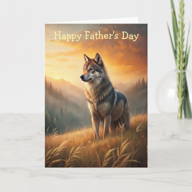 Carte Un Beau Loup De Forêt (Devant)