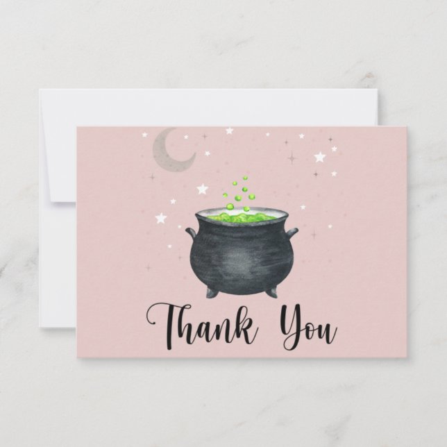 Carte Un bébé brasse du Merci de Baby shower d'Halloween (Devant)