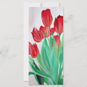 Carte Un bouquet de tulipes rouges