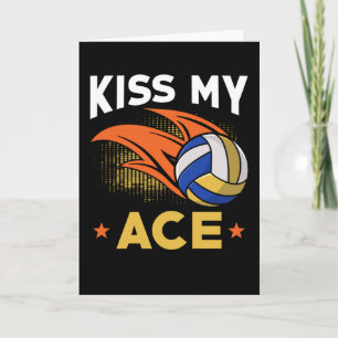Carte Un cadeau de volleyball baise mon as