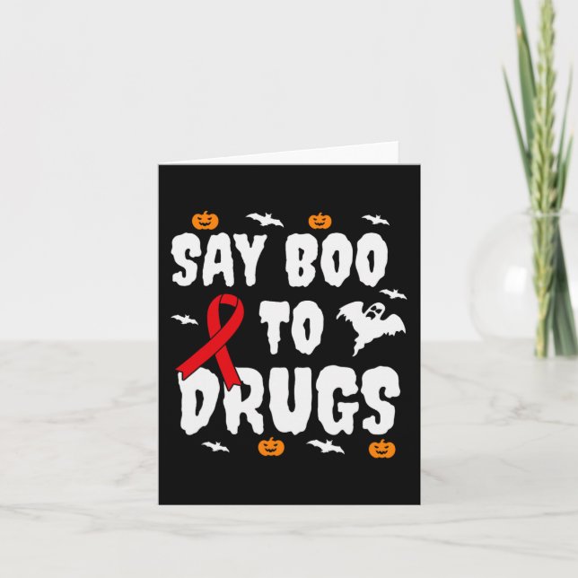 Carte Un cadeau d'Halloween amusant dire Boo à la sensib (Devant)