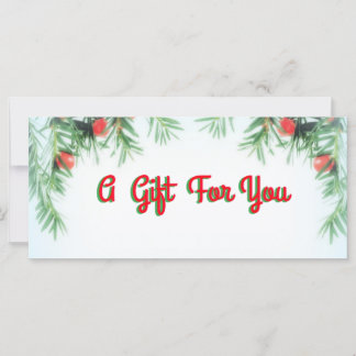 Carte Un cadeau pour vous argent comptant / certificat R