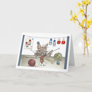 Carte Un Casquette de Noël