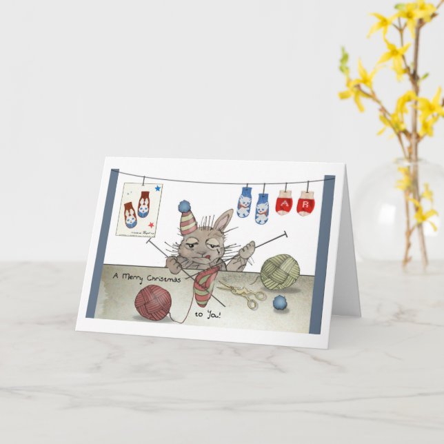 Carte Un chapeau de Noël (Fleur jaune)