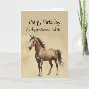 Carte Un cheval arabe Personnalité Anniversaire
