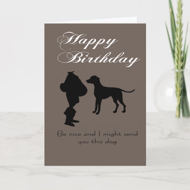 Carte Un chien pour ton anniversaire, si sympa (Devant)