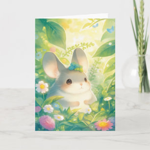 Carte Un Chinchilla dans l'étreinte de la nature