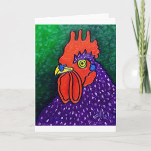Carte Un coq pourpre